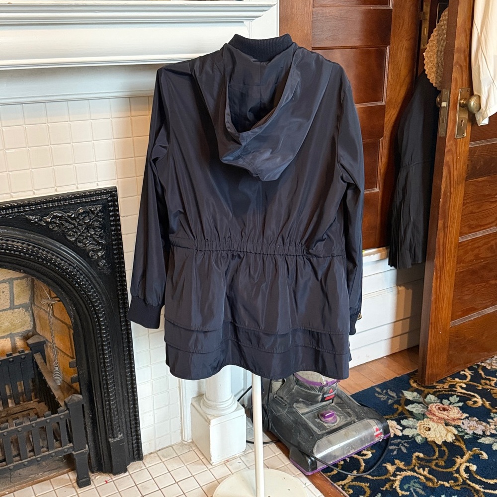 Aqua Women's Navy Utility Jacket with back ruffle. Worn maybe 3 times